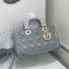 Christian Dior Lady Dior series rattan pattern high-quality five-gold leather bag Christian Dior Lady Dior series rattan pattern high-quality five-gold leather bag