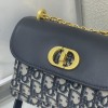 Christian Dior CARO series blue printed exquisite hardware chain bag Christian Dior CARO series blue printed exquisite hardware chain bag