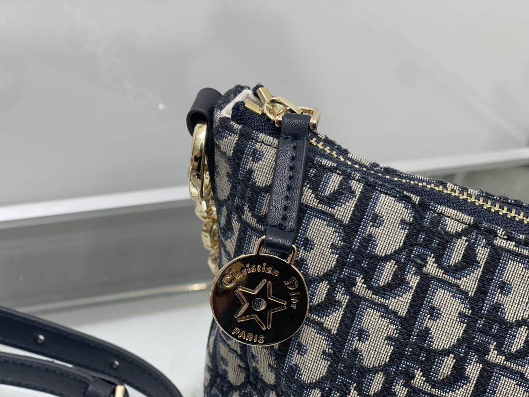 Christian Dior DIOR NOLITA series blue print exquisite hardware chain bag Christian Dior DIOR NOLITA series blue print exquisite hardware chain bag