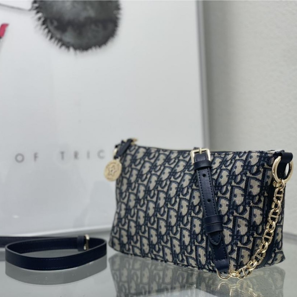 Christian Dior DIOR NOLITA series blue print exquisite hardware chain bag Christian Dior DIOR NOLITA series blue print exquisite hardware chain bag