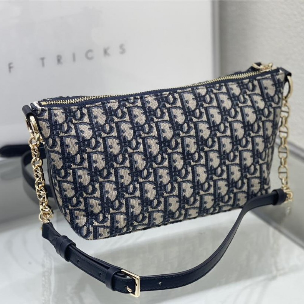 Christian Dior DIOR NOLITA series blue print exquisite hardware chain bag Christian Dior DIOR NOLITA series blue print exquisite hardware chain bag