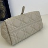 Christian Dior LADY DIOR classic rattan stitching gray handbag Christian Dior LADY DIOR classic rattan stitching gray handbag