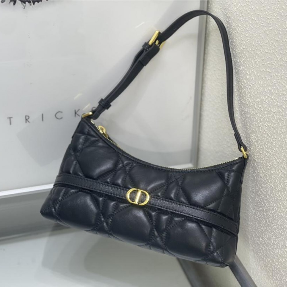 Christian Dior DIOR CARO series oversized rattan check detachable leather chain bag Christian Dior DIOR CARO series oversized rattan check detachable leather chain bag