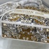 Christian Dior LADY DIOR series platinum embroidery gold silk print chain handbag Christian Dior LADY DIOR series platinum embroidery gold silk print chain handbag