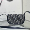 Christian Dior SADDLE series blue logo print shoulder strap handbag Christian Dior SADDLE series blue logo print shoulder strap handbag