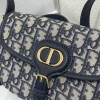 Christian Dior SADDLE series blue logo print shoulder strap handbag Christian Dior SADDLE series blue logo print shoulder strap handbag