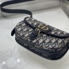 Christian Dior SADDLE series blue logo print shoulder strap handbag Christian Dior SADDLE series blue logo print shoulder strap handbag