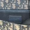 Christian Dior SADDLE series blue printed gold stamped logo shoulder strap flap horseshoe bag Christian Dior SADDLE series blue printed gold stamped logo shoulder strap flap horseshoe bag