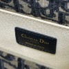 Christian Dior DIOR SADDLE series classic blue printed gold stamped logo shoulder strap flap shoulder bag Christian Dior DIOR SADDLE series classic blue printed gold stamped logo shoulder strap flap shoulder bag
