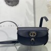 Christian Dior DIOR SADDLE series classic pure black leather gold logo shoulder strap flap shoulder bag Christian Dior DIOR SADDLE series classic pure black leather gold logo shoulder strap flap shoulder bag
