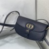 Christian Dior DIOR SADDLE series classic pure black leather gold logo shoulder strap flap shoulder bag Christian Dior DIOR SADDLE series classic pure black leather gold logo shoulder strap flap shoulder bag