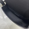Christian Dior DIOR SADDLE series classic pure black leather gold logo shoulder strap flap shoulder bag Christian Dior DIOR SADDLE series classic pure black leather gold logo shoulder strap flap shoulder bag