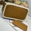 Christian Dior Book Tote series derivative classic beige brown leather velvet accessory handbag Christian Dior Book Tote series derivative classic beige brown leather velvet accessory handbag
