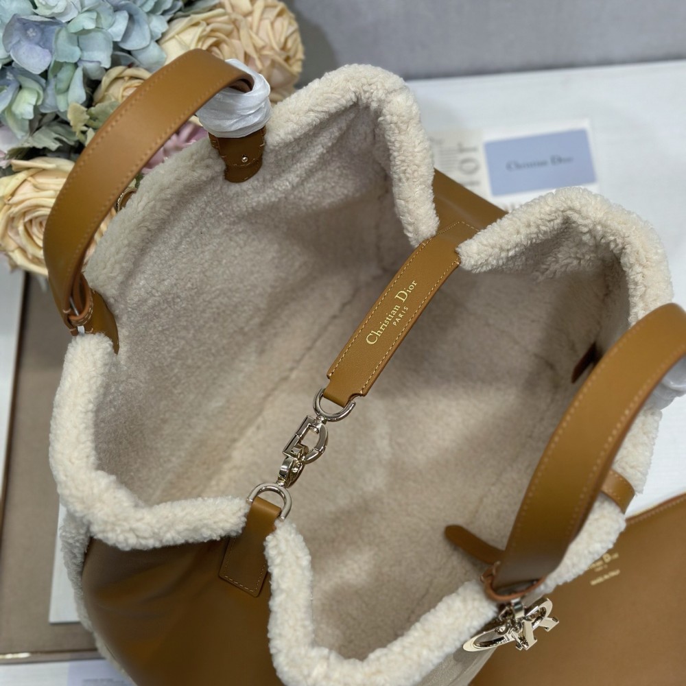 Christian Dior Book Tote series derivative classic beige brown leather velvet accessory handbag Christian Dior Book Tote series derivative classic beige brown leather velvet accessory handbag