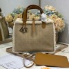 Christian Dior Book Tote series derivative medium classic beige brown genuine leather velvet accessory handbag Christian Dior Book Tote series derivative medium classic beige brown genuine leather velvet accessory handbag