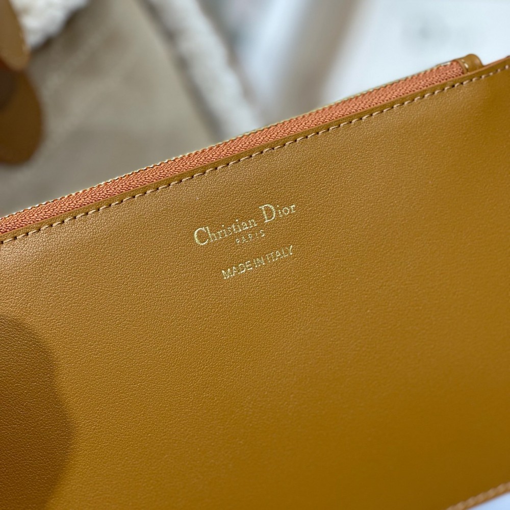 Christian Dior Book Tote series derivative medium classic beige brown genuine leather velvet accessory handbag Christian Dior Book Tote series derivative medium classic beige brown genuine leather velvet accessory handbag