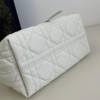 Christian Dior LADY DIOR classic rattan stitching white leather handbag Christian Dior LADY DIOR classic rattan stitching white leather handbag
