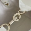 Christian Dior LADY DIOR classic rattan stitching white leather handbag Christian Dior LADY DIOR classic rattan stitching white leather handbag
