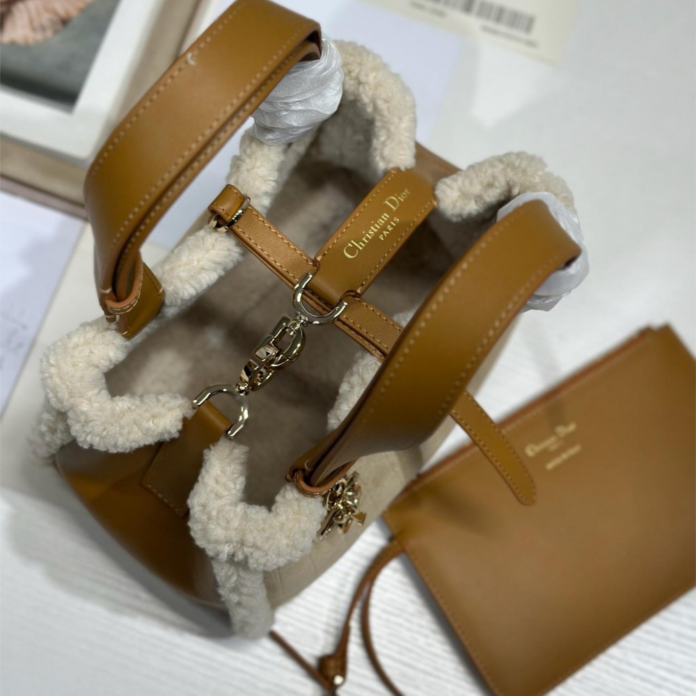 Christian Dior Book Tote series derivative small classic beige brown genuine leather velvet accessory handbag Christian Dior Book Tote series derivative small classic beige brown genuine leather velvet accessory handbag