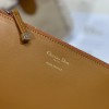 Christian Dior Book Tote series derivative small classic beige brown genuine leather velvet accessory handbag Christian Dior Book Tote series derivative small classic beige brown genuine leather velvet accessory handbag