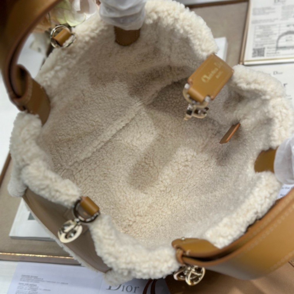 Christian Dior Book Tote series derivative small classic beige brown genuine leather velvet accessory handbag Christian Dior Book Tote series derivative small classic beige brown genuine leather velvet accessory handbag