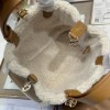 Christian Dior Book Tote series derivative small classic beige brown genuine leather velvet accessory handbag Christian Dior Book Tote series derivative small classic beige brown genuine leather velvet accessory handbag