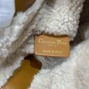 Christian Dior Book Tote series derivative small classic beige brown genuine leather velvet accessory handbag Christian Dior Book Tote series derivative small classic beige brown genuine leather velvet accessory handbag