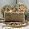 Christian Dior Lady Dior series derivative classic beige brown leather velvet accessories handbag Christian Dior Lady Dior series derivative classic beige brown leather velvet accessories handbag