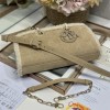 Christian Dior Lady Dior series derivative classic beige brown leather velvet accessories handbag Christian Dior Lady Dior series derivative classic beige brown leather velvet accessories handbag