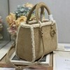 Christian Dior Lady Dior Derivative Medium Classic Beige Brown Leather Suede Accessories Handbag Christian Dior Lady Dior Derivative Medium Classic Beige Brown Leather Suede Accessories Handbag