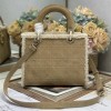 Christian Dior Lady Dior Derivative Medium Classic Beige Brown Leather Suede Accessories Handbag Christian Dior Lady Dior Derivative Medium Classic Beige Brown Leather Suede Accessories Handbag