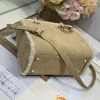 Christian Dior Lady Dior Derivative Medium Classic Beige Brown Leather Suede Accessories Handbag Christian Dior Lady Dior Derivative Medium Classic Beige Brown Leather Suede Accessories Handbag