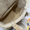 Christian Dior Lady Dior Derivative Medium Classic Beige Brown Leather Suede Accessories Handbag Christian Dior Lady Dior Derivative Medium Classic Beige Brown Leather Suede Accessories Handbag