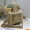 Christian Dior Lady Dior Small Classic Beige Brown Leather Velvet Accessory Handbag Christian Dior Lady Dior Small Classic Beige Brown Leather Velvet Accessory Handbag