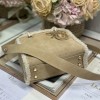 Christian Dior Lady Dior Small Classic Beige Brown Leather Velvet Accessory Handbag Christian Dior Lady Dior Small Classic Beige Brown Leather Velvet Accessory Handbag