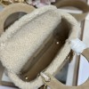 Christian Dior Lady Dior Small Classic Beige Brown Leather Velvet Accessory Handbag Christian Dior Lady Dior Small Classic Beige Brown Leather Velvet Accessory Handbag