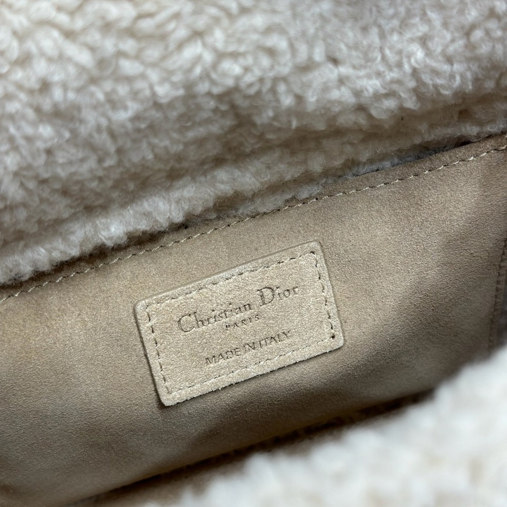 Christian Dior Lady Dior Small Classic Beige Brown Leather Velvet Accessory Handbag Christian Dior Lady Dior Small Classic Beige Brown Leather Velvet Accessory Handbag