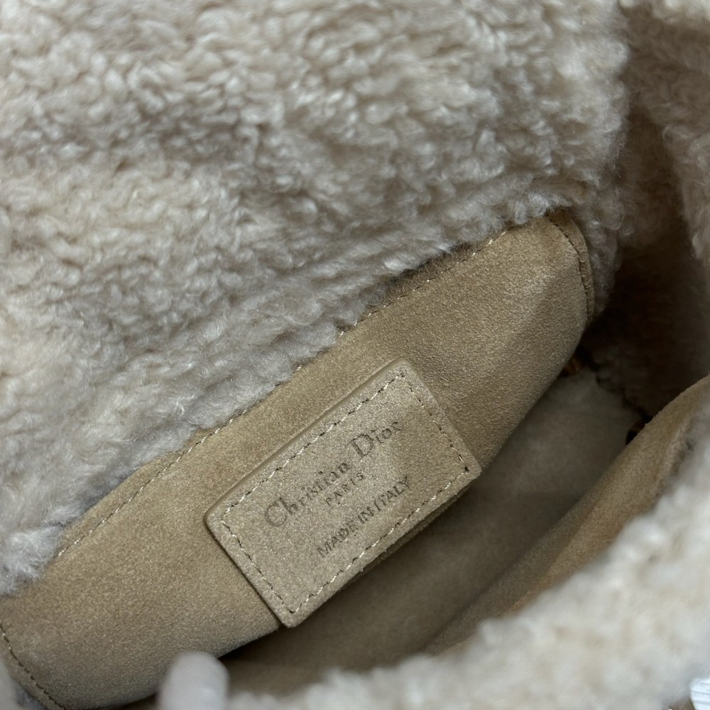 Christian Dior Lady Dior derivative mini classic beige brown leather velvet accessory handbag Christian Dior Lady Dior derivative mini classic beige brown leather velvet accessory handbag
