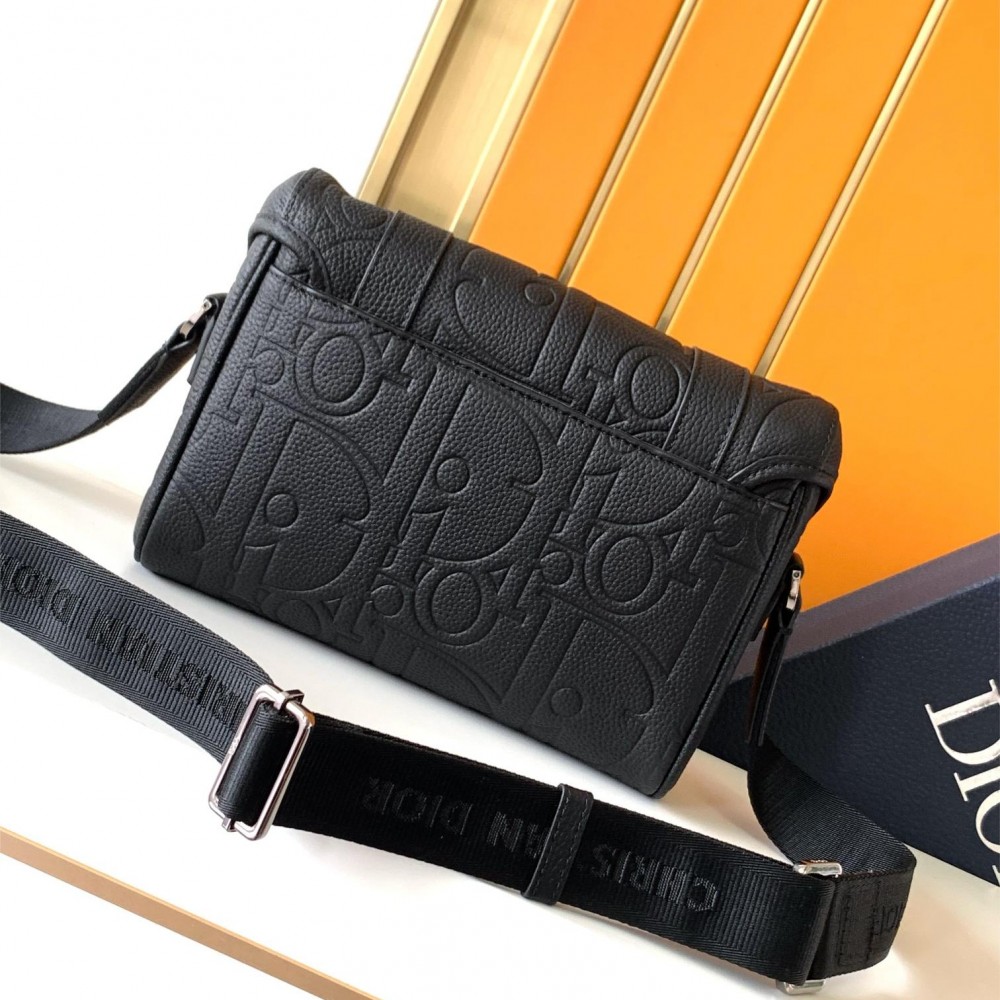 Christian Dior Oblique Collection Classic Black Cannage Leather Crossbody Handbag Christian Dior Oblique Collection Classic Black Cannage Leather Crossbody Handbag