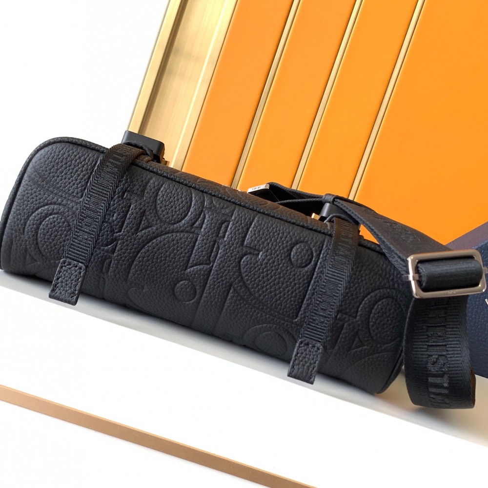Christian Dior Oblique Collection Classic Black Cannage Leather Crossbody Handbag Christian Dior Oblique Collection Classic Black Cannage Leather Crossbody Handbag