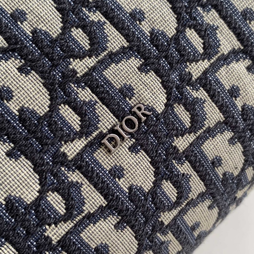 Christian Dior Oblique Classic Blue Sakura Leather Crossbody Handbag... Christian Dior Oblique Classic Blue Sakura Leather Crossbody Handbag...