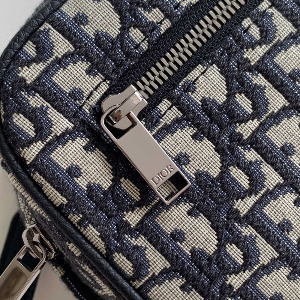 Christian Dior Oblique Classic Blue Sakura Leather Crossbody Handbag... Christian Dior Oblique Classic Blue Sakura Leather Crossbody Handbag...