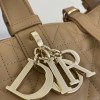 Christian Dior LADY DIOR classic rattan stitching brown leather handbag Christian Dior LADY DIOR classic rattan stitching brown leather handbag