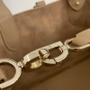 Christian Dior LADY DIOR classic rattan stitching brown leather handbag Christian Dior LADY DIOR classic rattan stitching brown leather handbag