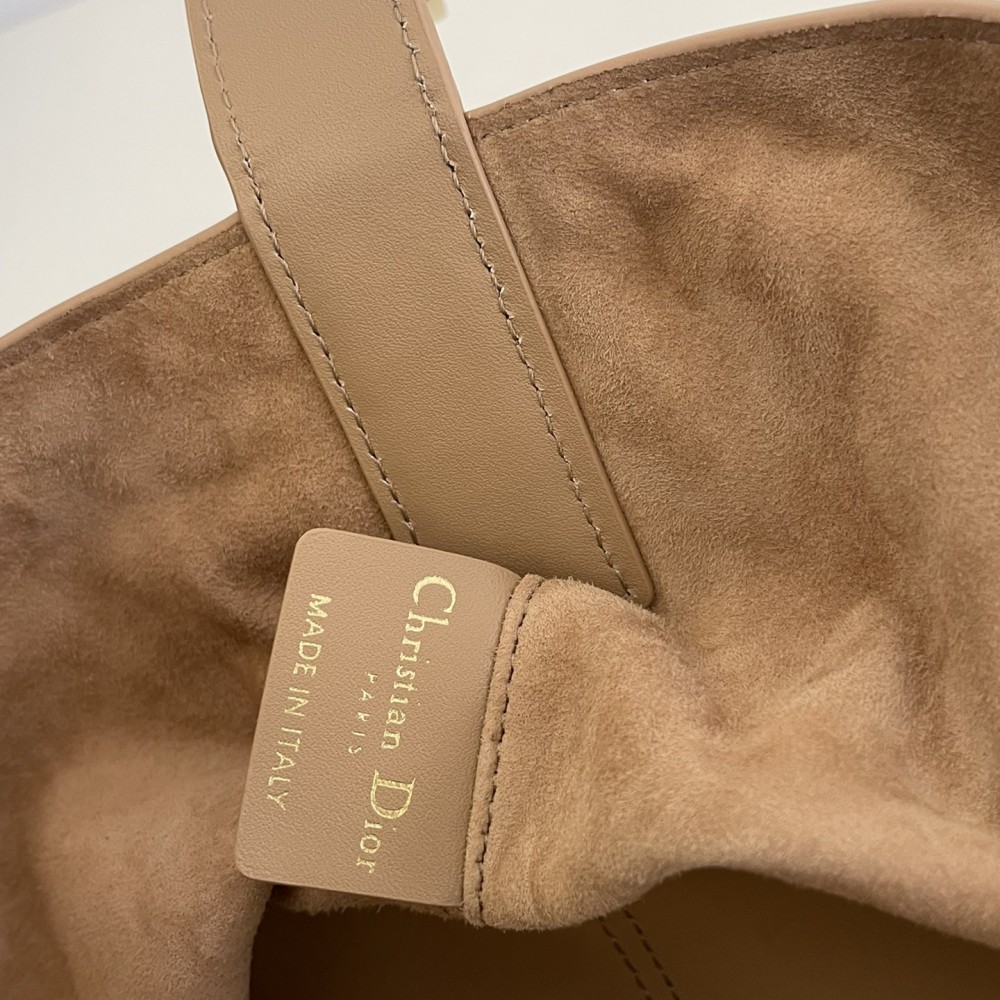 Christian Dior LADY DIOR classic rattan stitching brown leather handbag Christian Dior LADY DIOR classic rattan stitching brown leather handbag