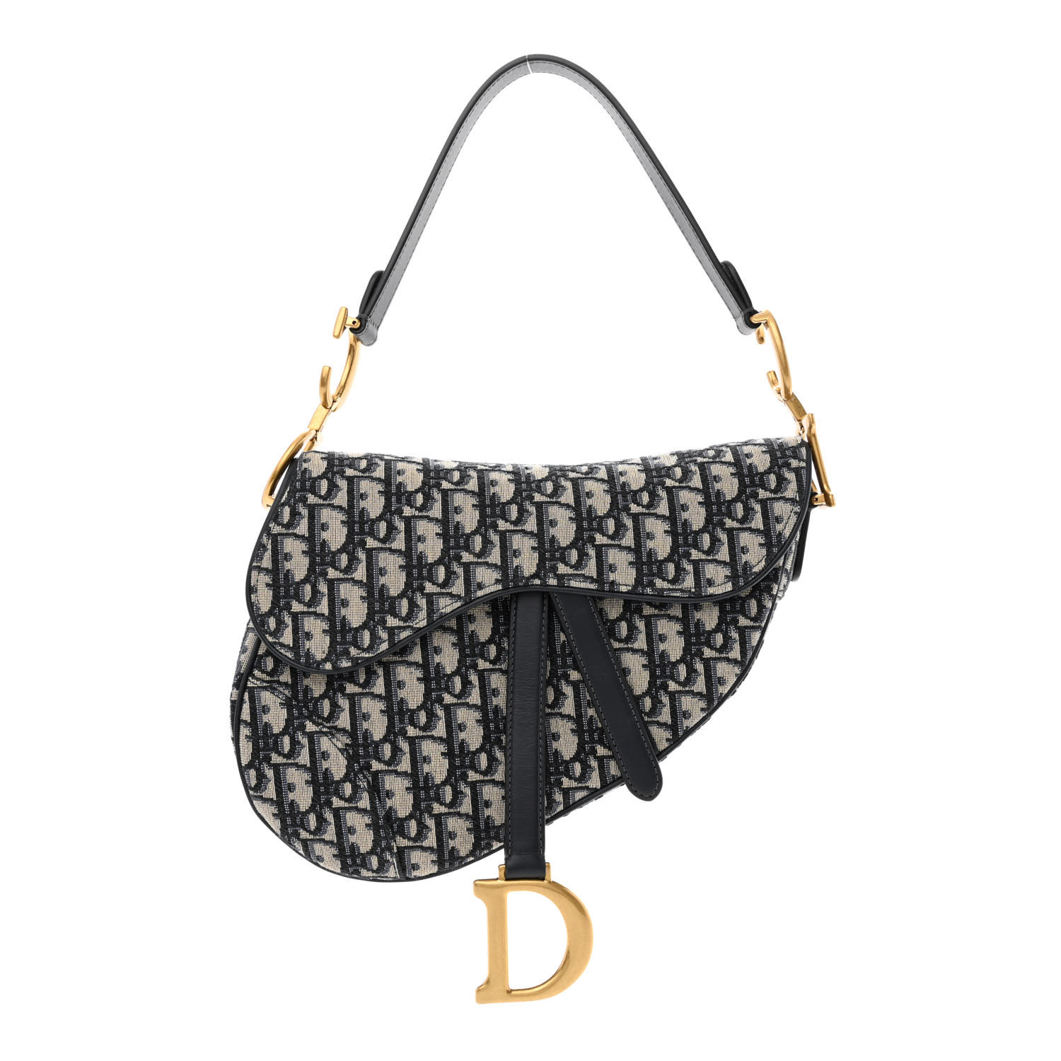 CHRISTIAN DIOR  Oblique Saddle Bag Blue CHRISTIAN DIOR  Oblique Saddle Bag Blue