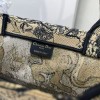 CHRISTIAN DIOR Canvas Embroidered Large Dioriviera Toile De Jouy Book Tote Beige CHRISTIAN DIOR Canvas Embroidered Large Dioriviera Toile De Jouy Book Tote Beige