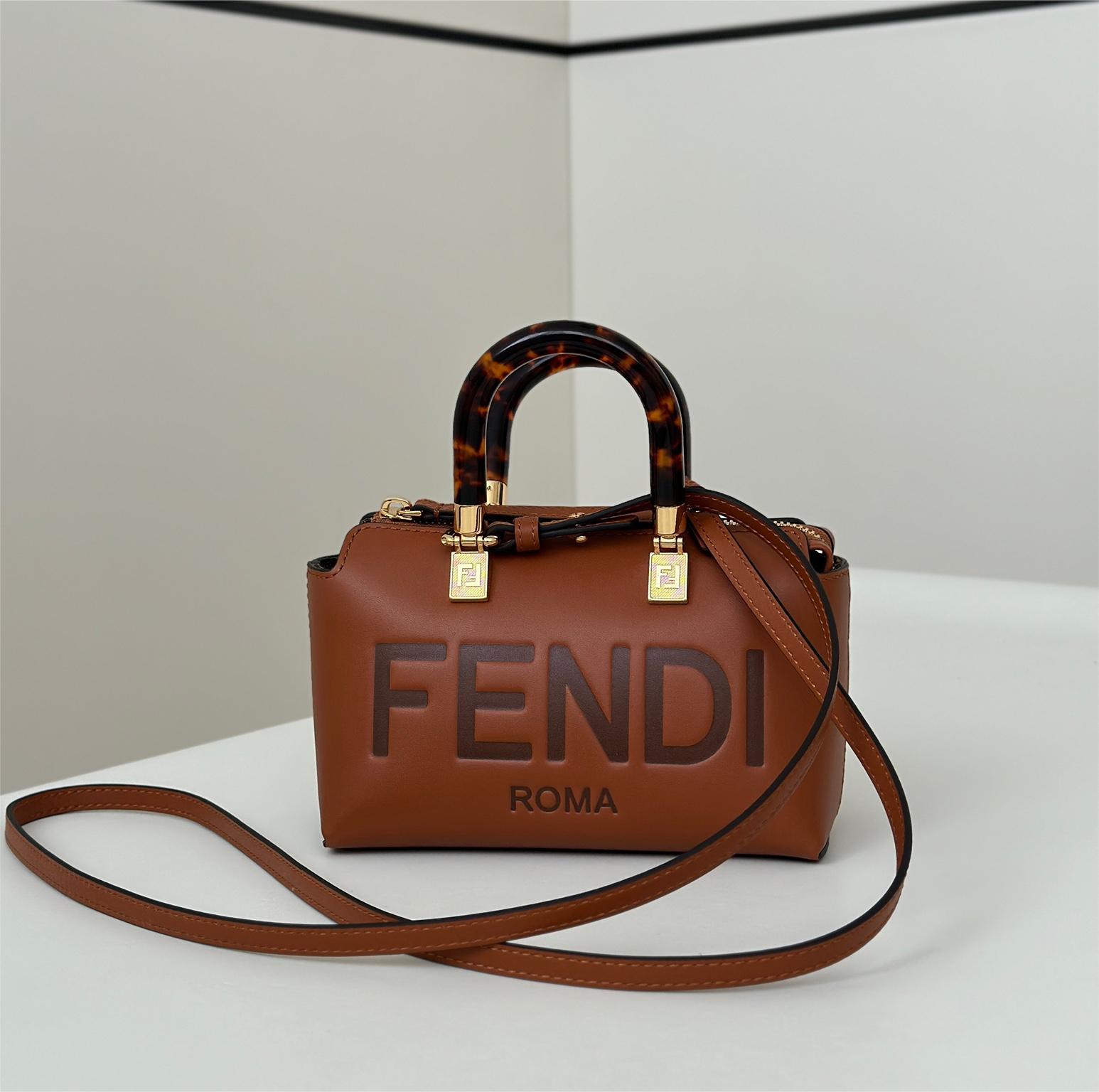 FENDI Baguette Forest Brown Luxury Practical Handbag