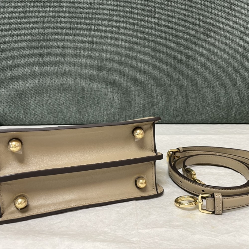 FENDI Peekaboo series brown and gray handbag crossbody bag FENDI Peekaboo series brown and gray handbag crossbody bag