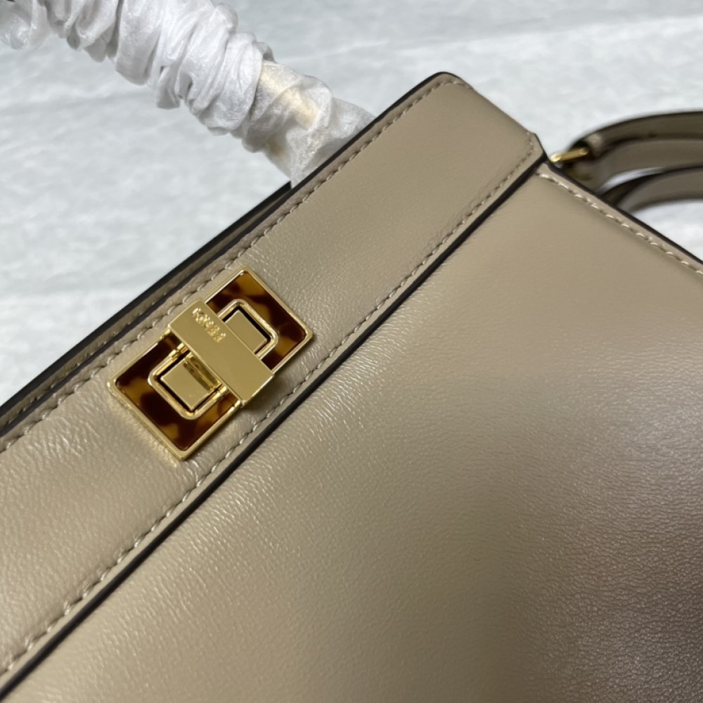 FENDI Peekaboo series brown and gray handbag crossbody bag FENDI Peekaboo series brown and gray handbag crossbody bag